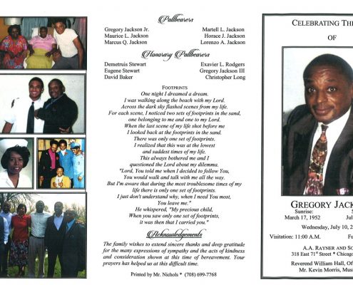 Gregory Jackson Obituary