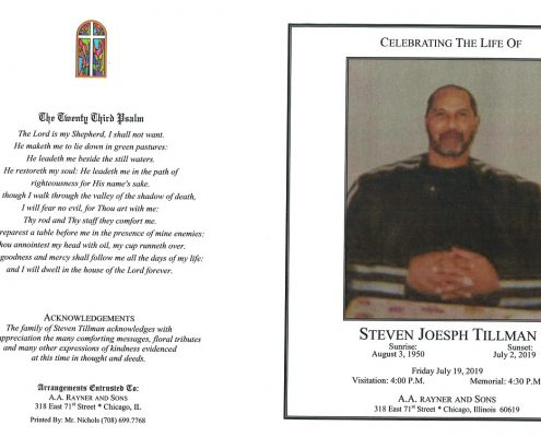 Steven Joesph Tillman Obituary