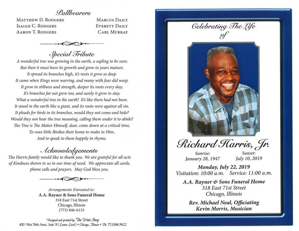 Richard Harris Jr Obituary