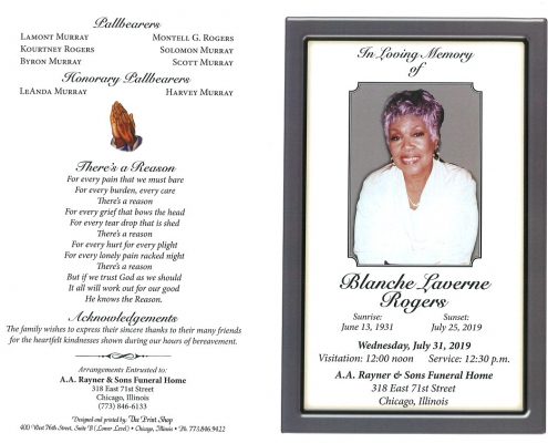 Blanche L Rogers Obituary