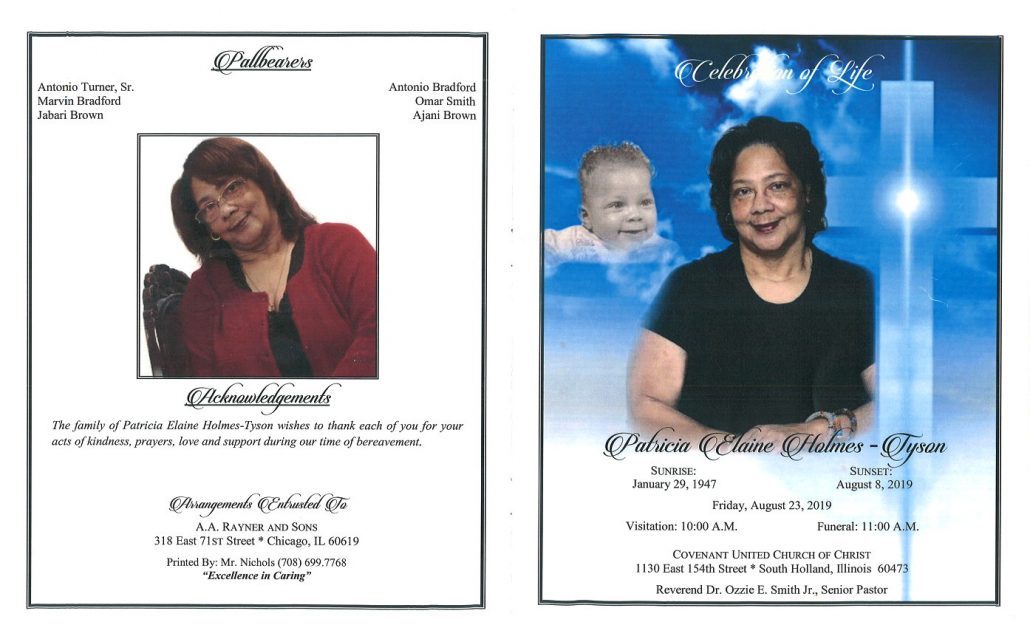 Patricia Elaine Holmes-Tyson Obituary