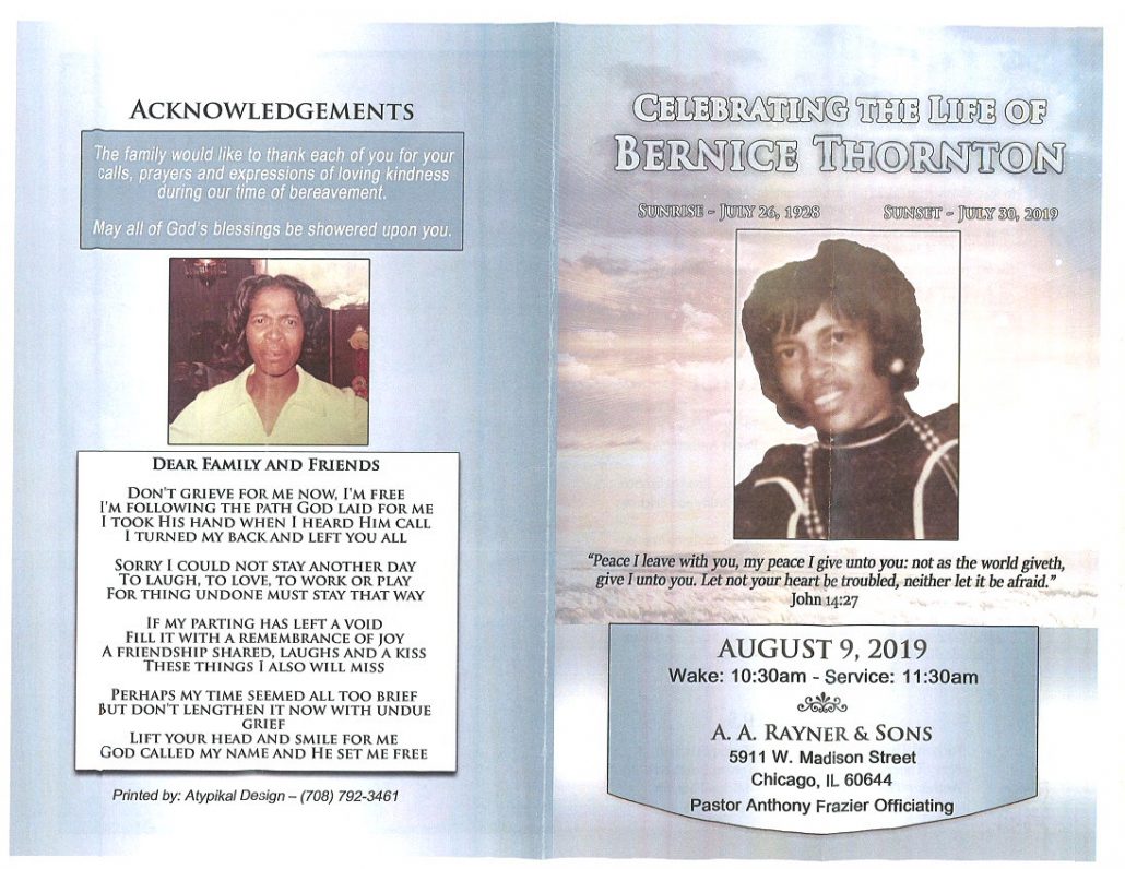 Bernice Thornton Obituary