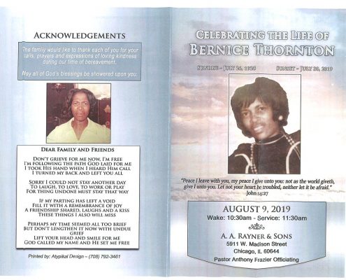 Bernice Thornton Obituary