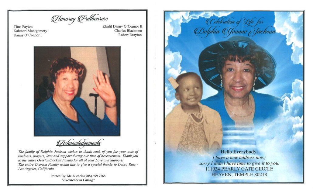 Delphia Y Jackson Obituary