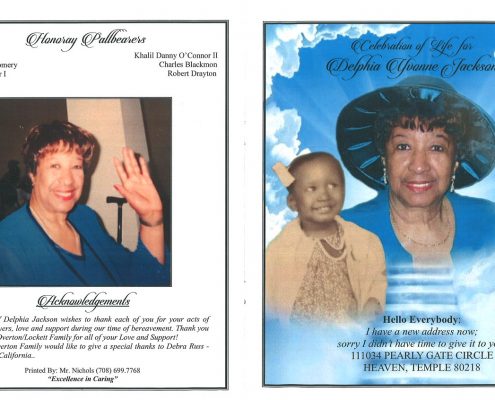 Delphia Y Jackson Obituary