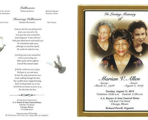 Marian V Allen Obituary