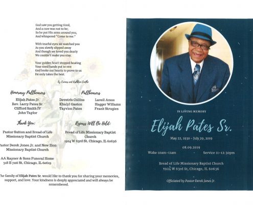 Elijah Pates Sr Obituary