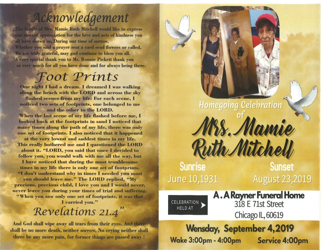Mamie R Mitchell Obituary
