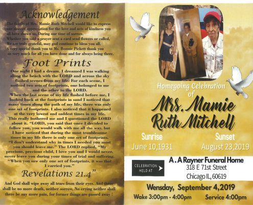 Mamie R Mitchell Obituary