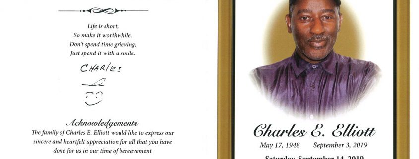 Charles E Elliott Obituary