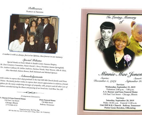 Minne Mae Jones Obituary