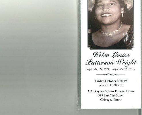 Helen L Patterson Wright Obituary