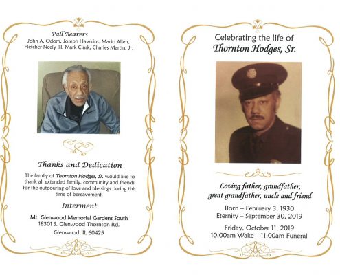 Thornton Hodges Sr Obituary