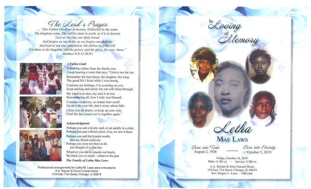 Letha Mae Laws Obituary