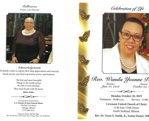 Rev Wanda Y Parker Obituary