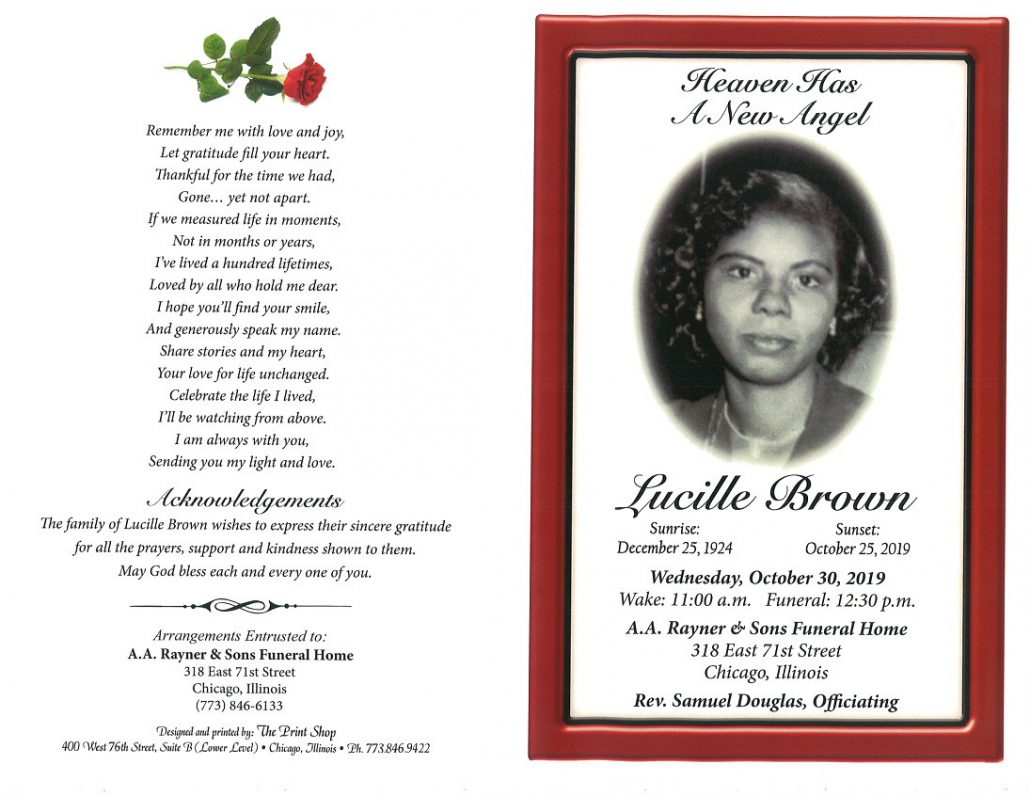 Lucille Brown Obituary