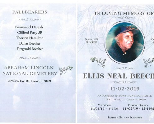 Ellis N Beecher Obituary