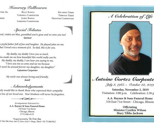 Antoine C Carpenter Sr Obituary