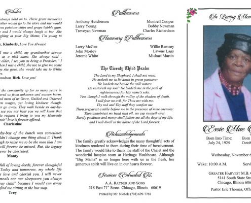 Essie m Green Obituary