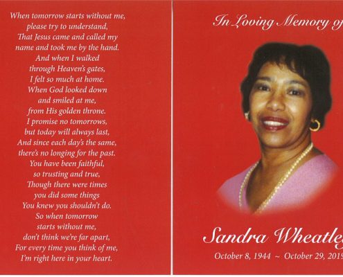 Sandra Wheatley Obituary