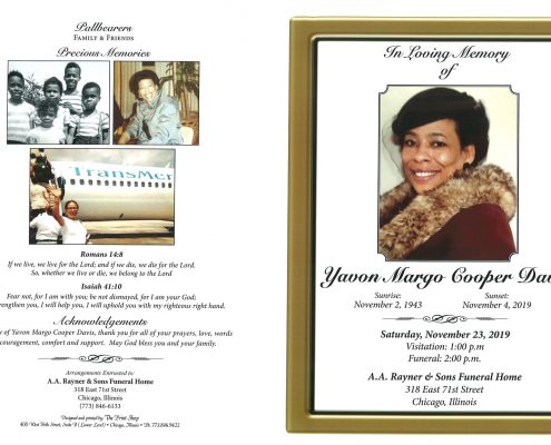 Yavon Margo Cooper Davis Obituary