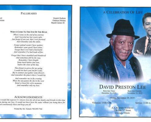 David Preston Lee Obituary