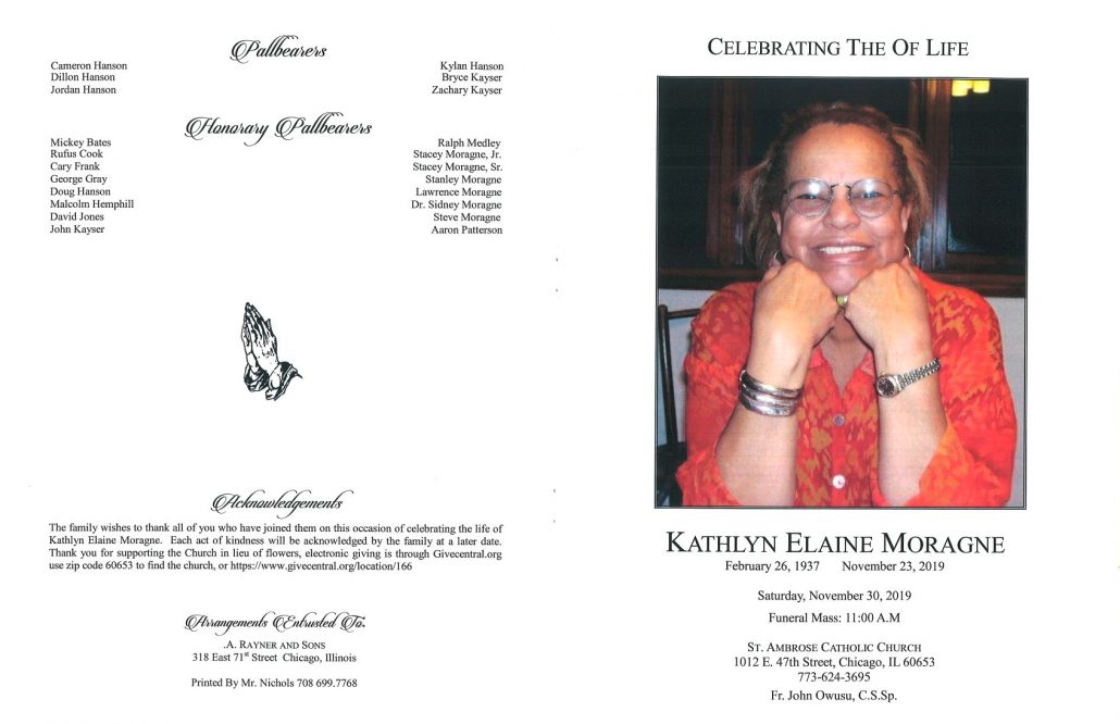Kathlyn E Moragne Obituary