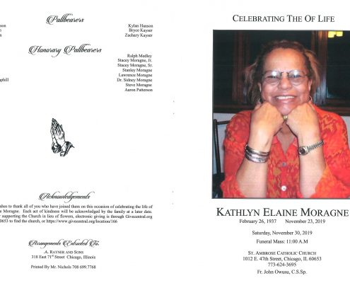 Kathlyn E Moragne Obituary