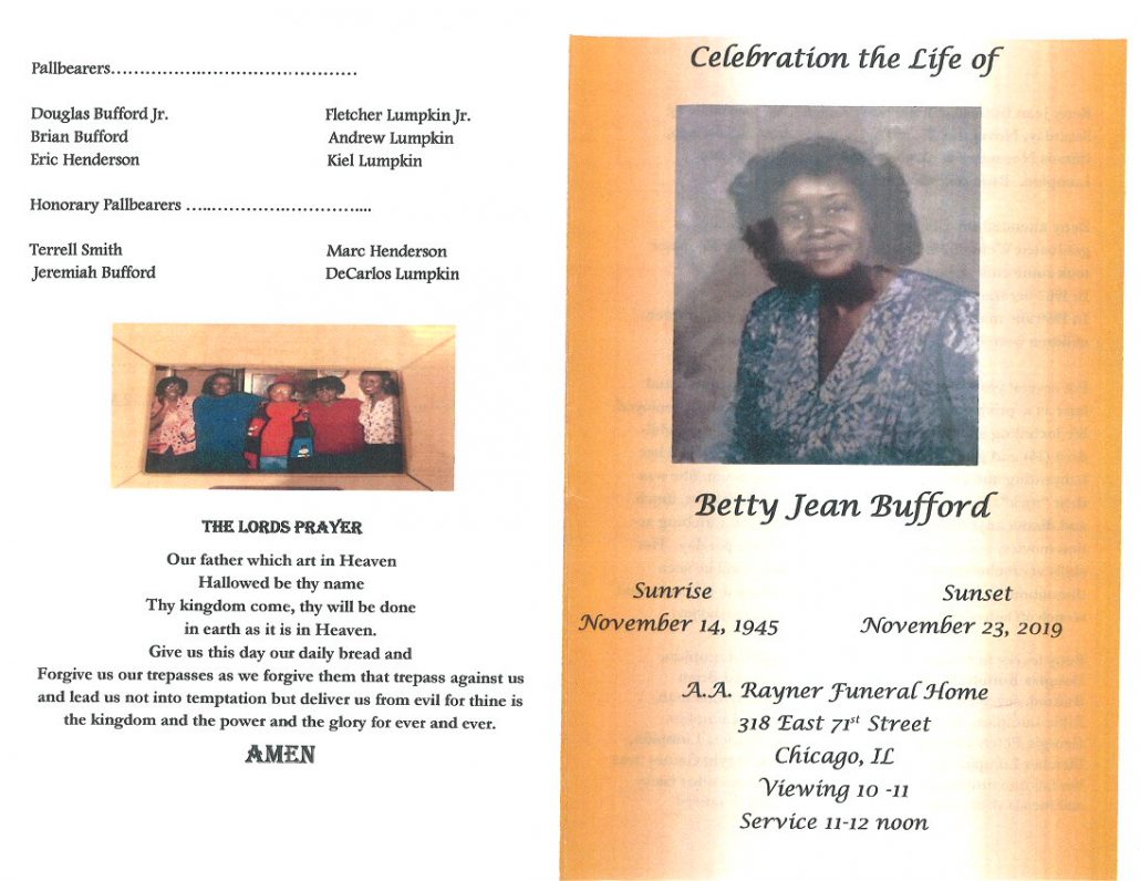 Betty J Bufford Obituary