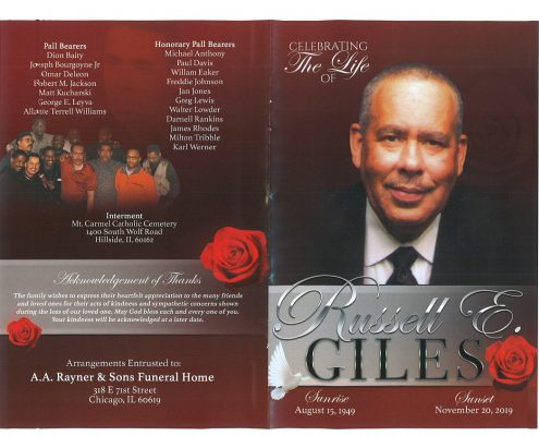 Russell E Giles Obituary