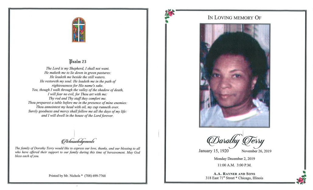 Dorothy Terry Obituary