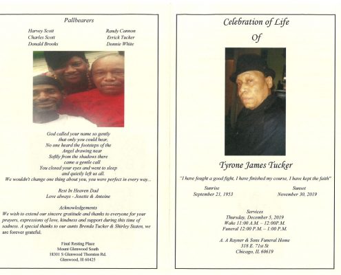 Tyrone J Tucker Obituary