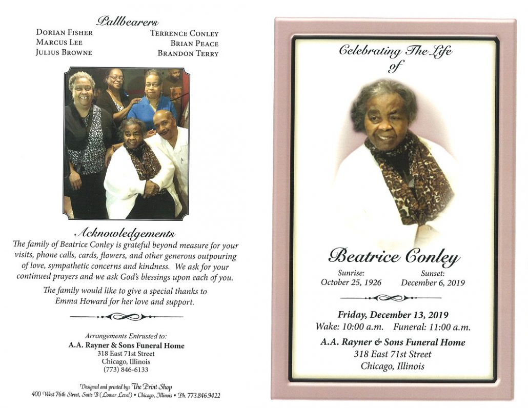 Beatrice Conley Obituary