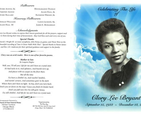 Clory L Bryant Obituary