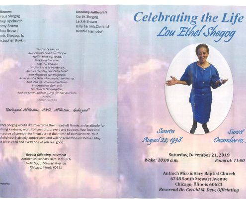 Lou Ethel Shegog Obituary