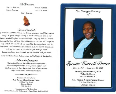 Tyrone Harrell Porter Obituary