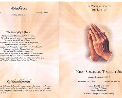 King Solomon Tolbert Jr Obituary