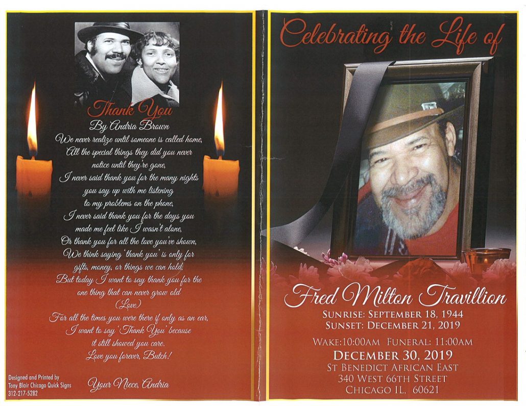 Fred M Travillion Obituary