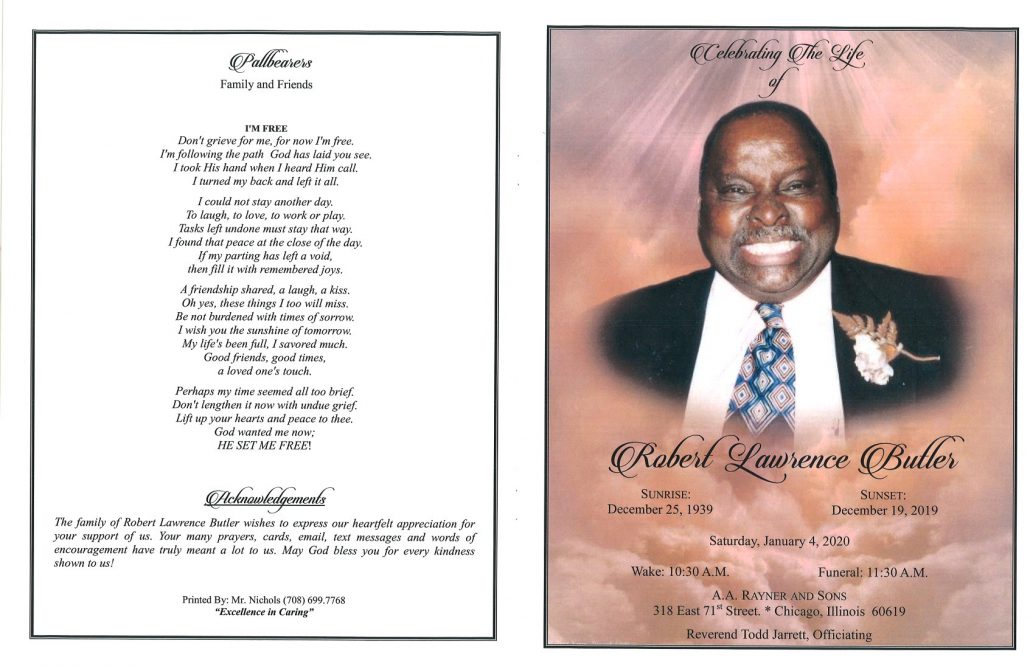 Robert L Butler Obituary