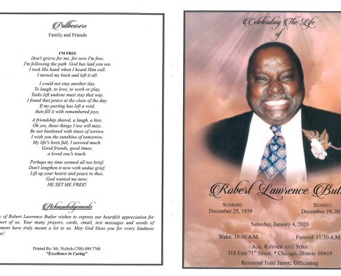 Robert L Butler Obituary