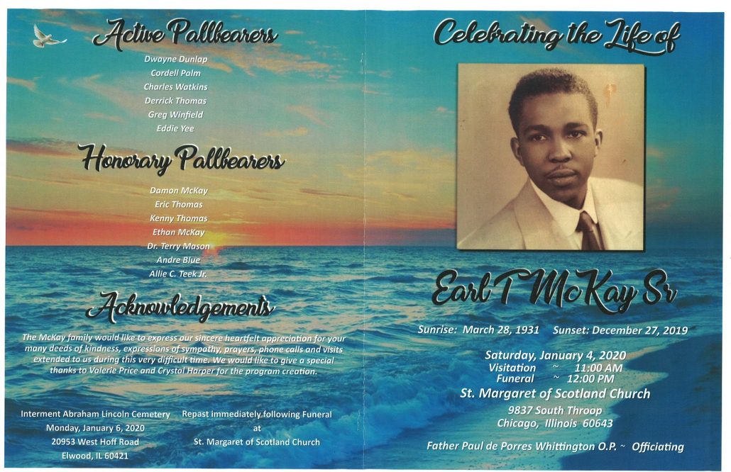 Earl T McKay Sr Obituary