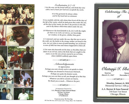 Olatunji Gbenro Obituary