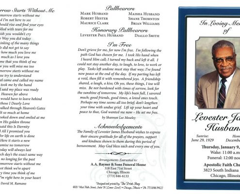 Levester James Husband Obituary