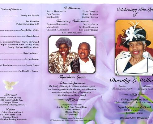 Dorothy L Williams Obituary