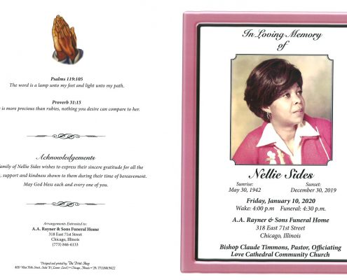 Nellie Sides Obituary