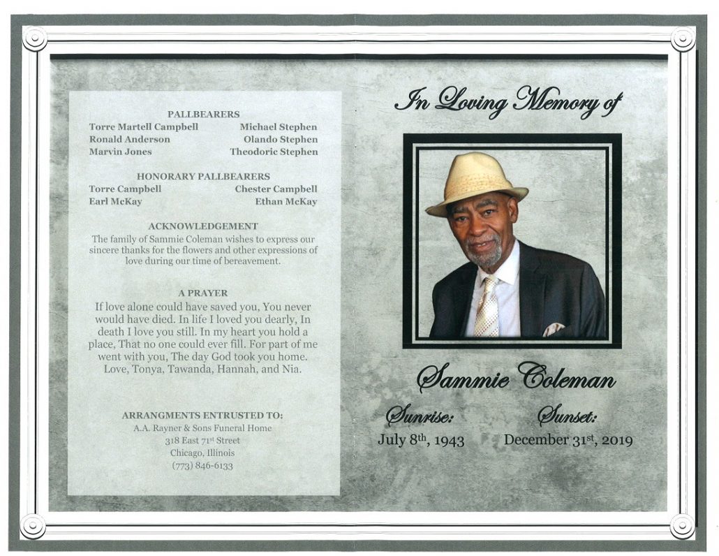Sammie Coleman Obituary
