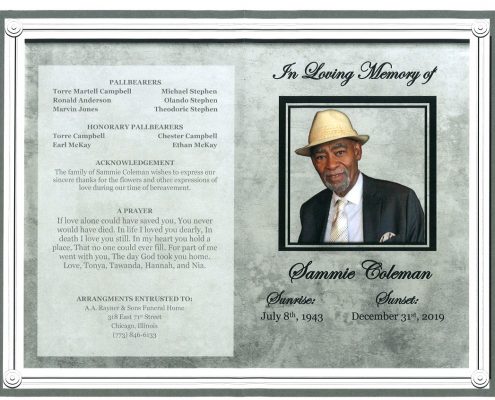 Sammie Coleman Obituary