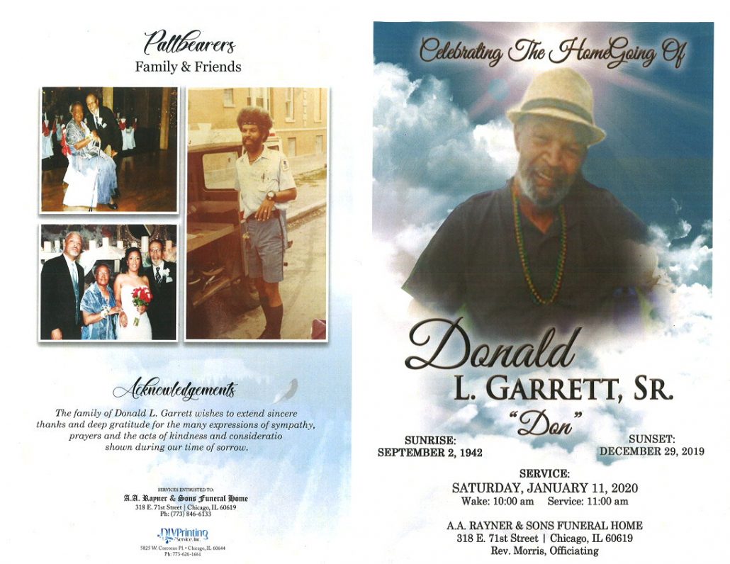 Donald L Garrett Sr Obituary