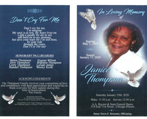 Janice Thompson Obituary