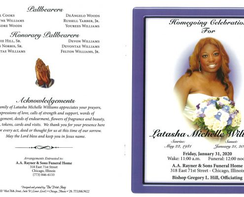 Latasha M Williams Obituary